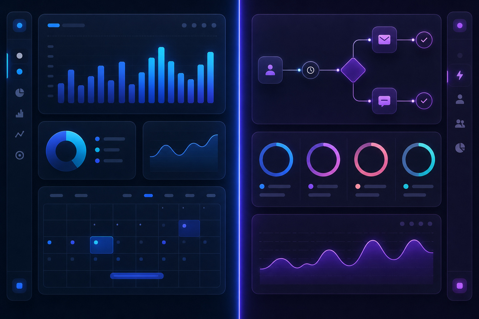 Side by side comparison of Threads scheduler features and pricing