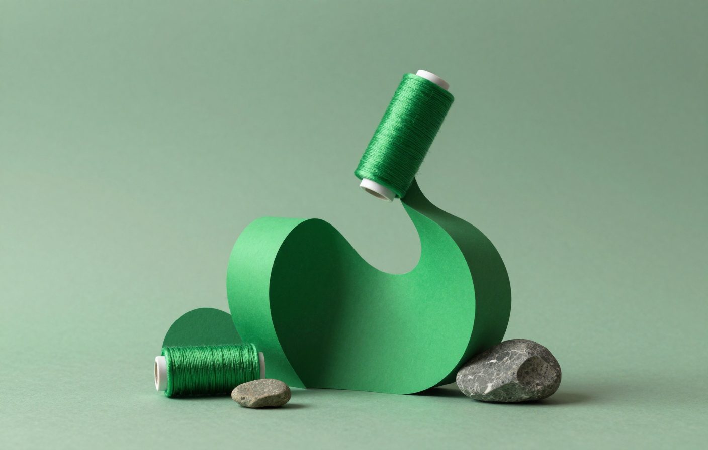 A plant growing from a stone container, symbolizing sustainable business growth.