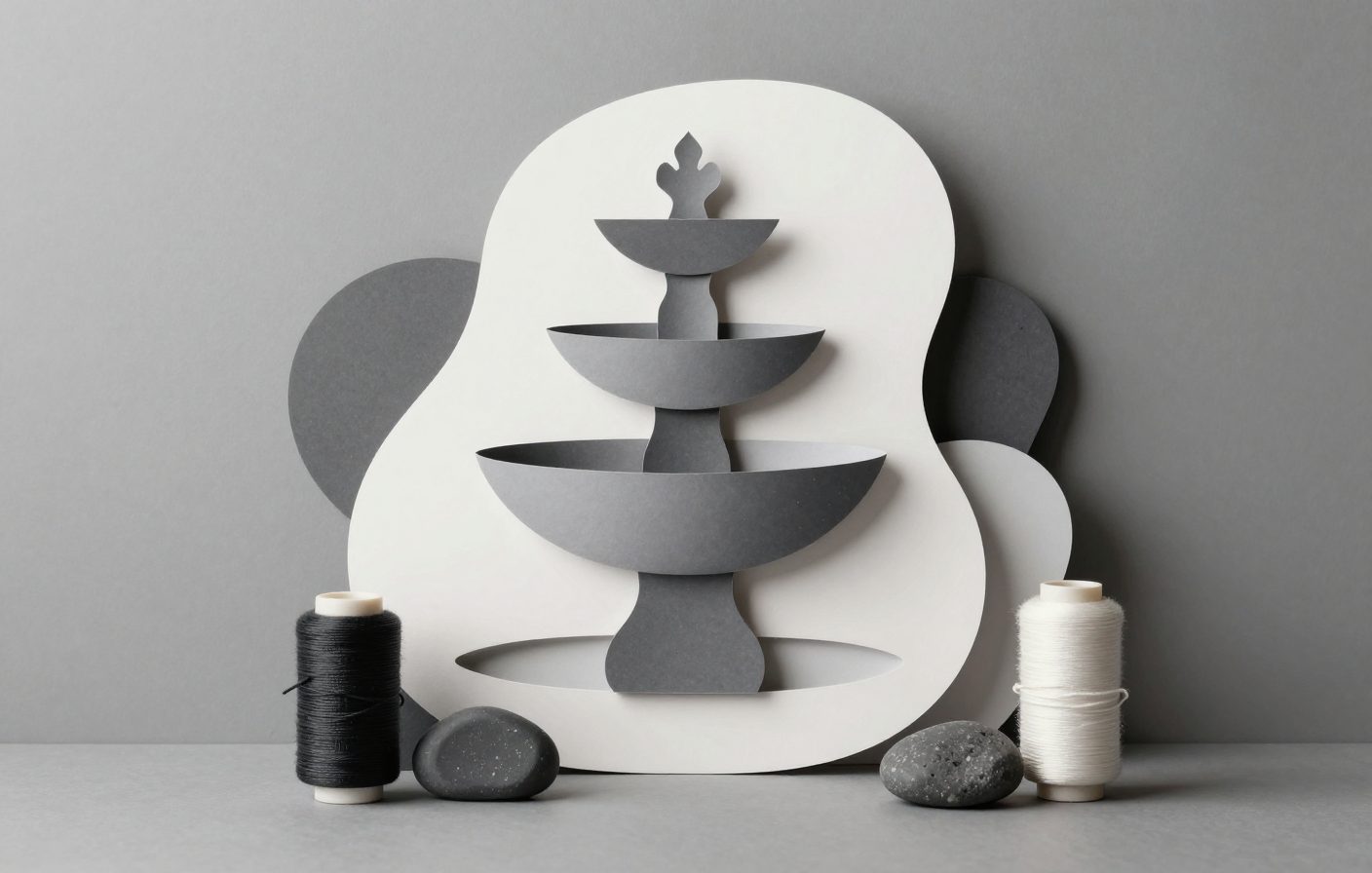 A fountain on a stack of representing thoughtful content creation.