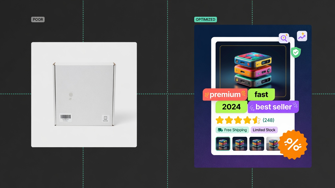 Step-by-step workflow showing how to create, optimize, and sell digital products without an audience