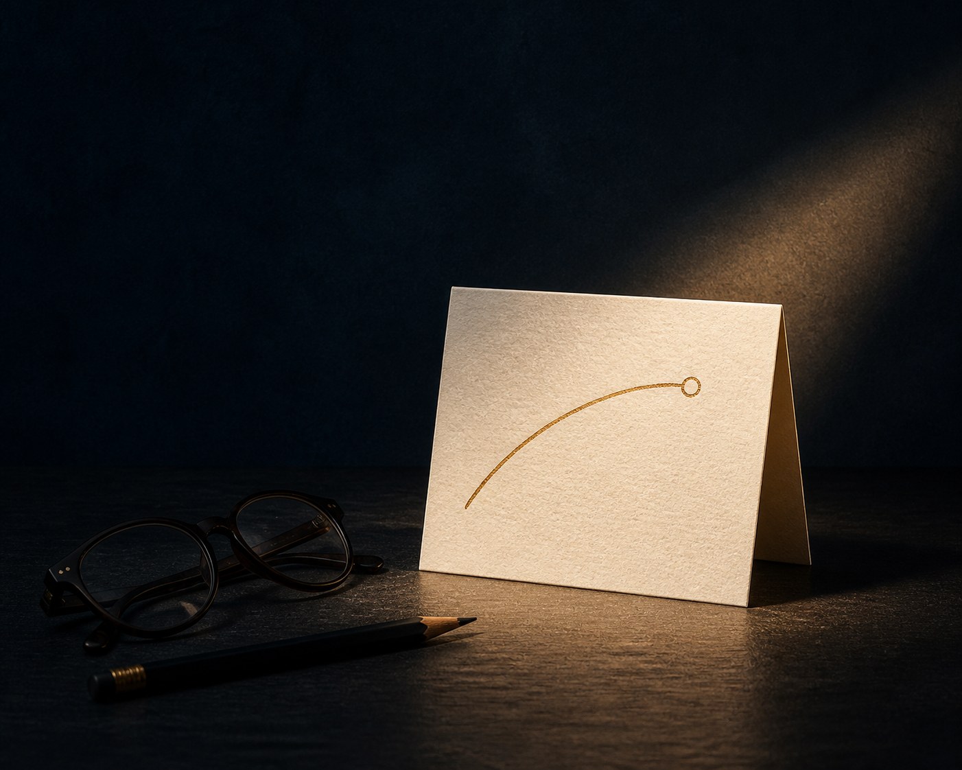 Dark professional editorial illustration of a single hand holding a phone that displays one short text post as a small glowing rectangle, set against a deep navy background with a subtle grid texture.