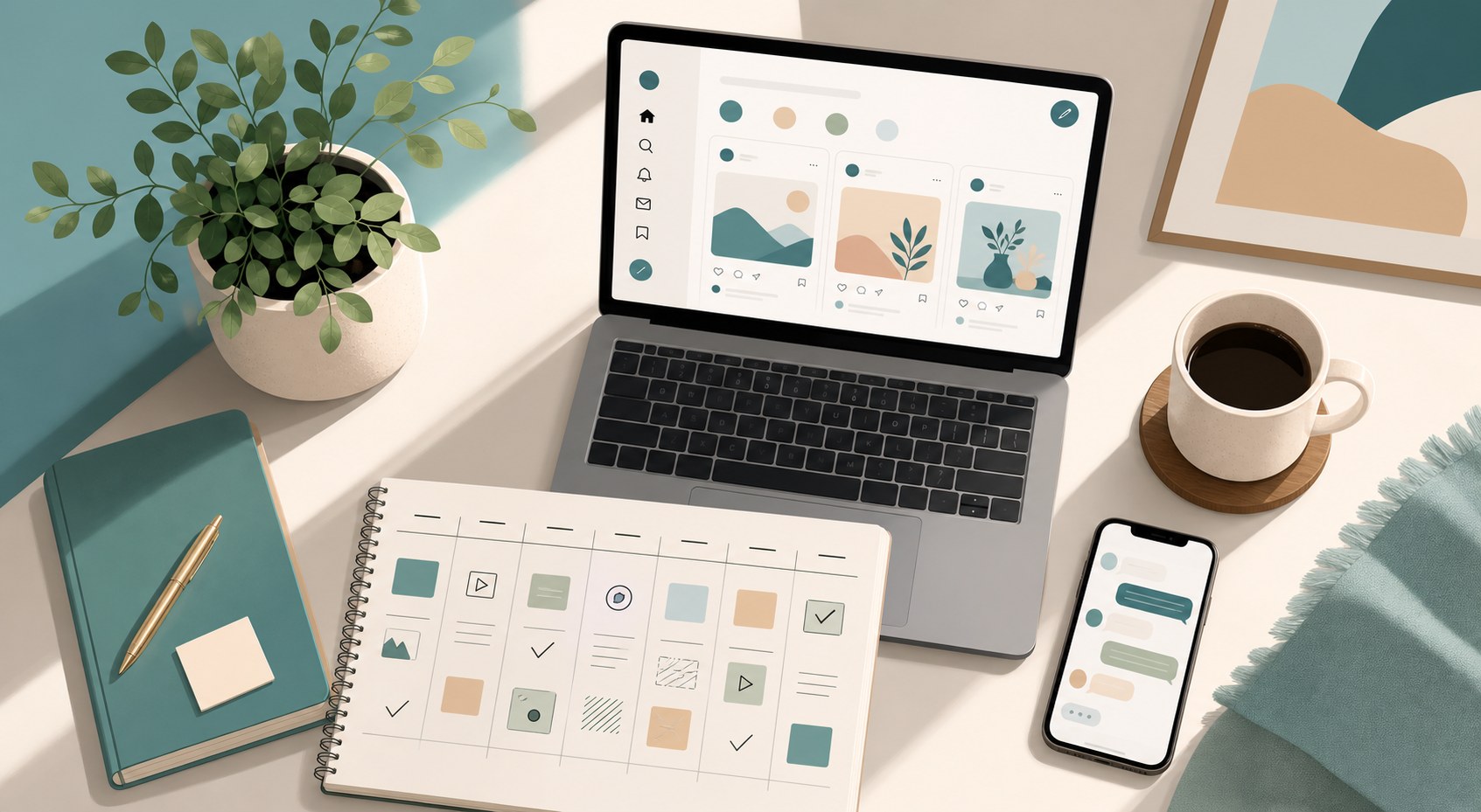 JoltSage dashboard showing Threads scheduling calendar and engagement analytics
