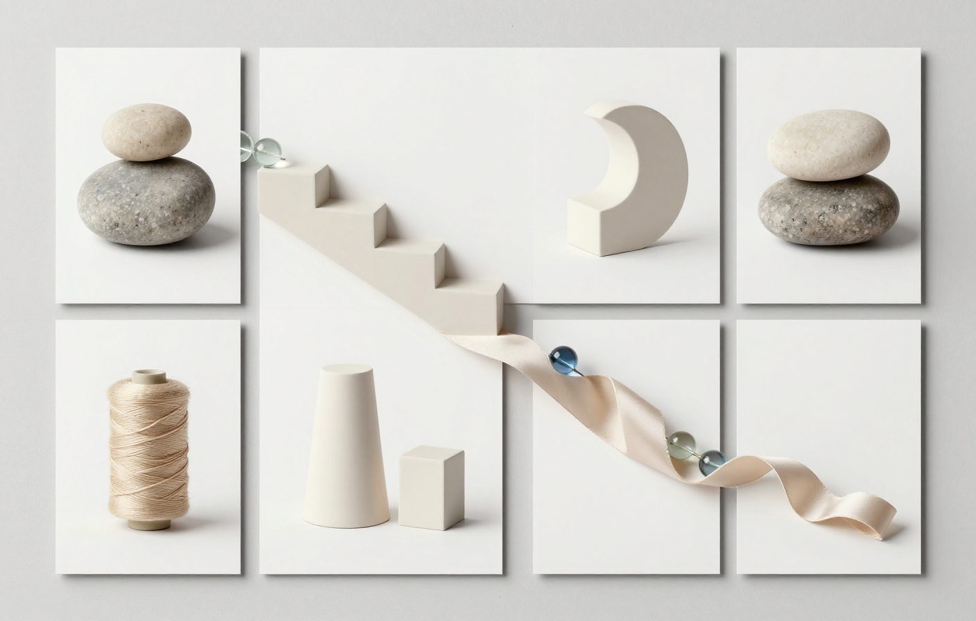 Six cards in a row labeled with the Thaw Sequence phases, pencil and hourglass beside them