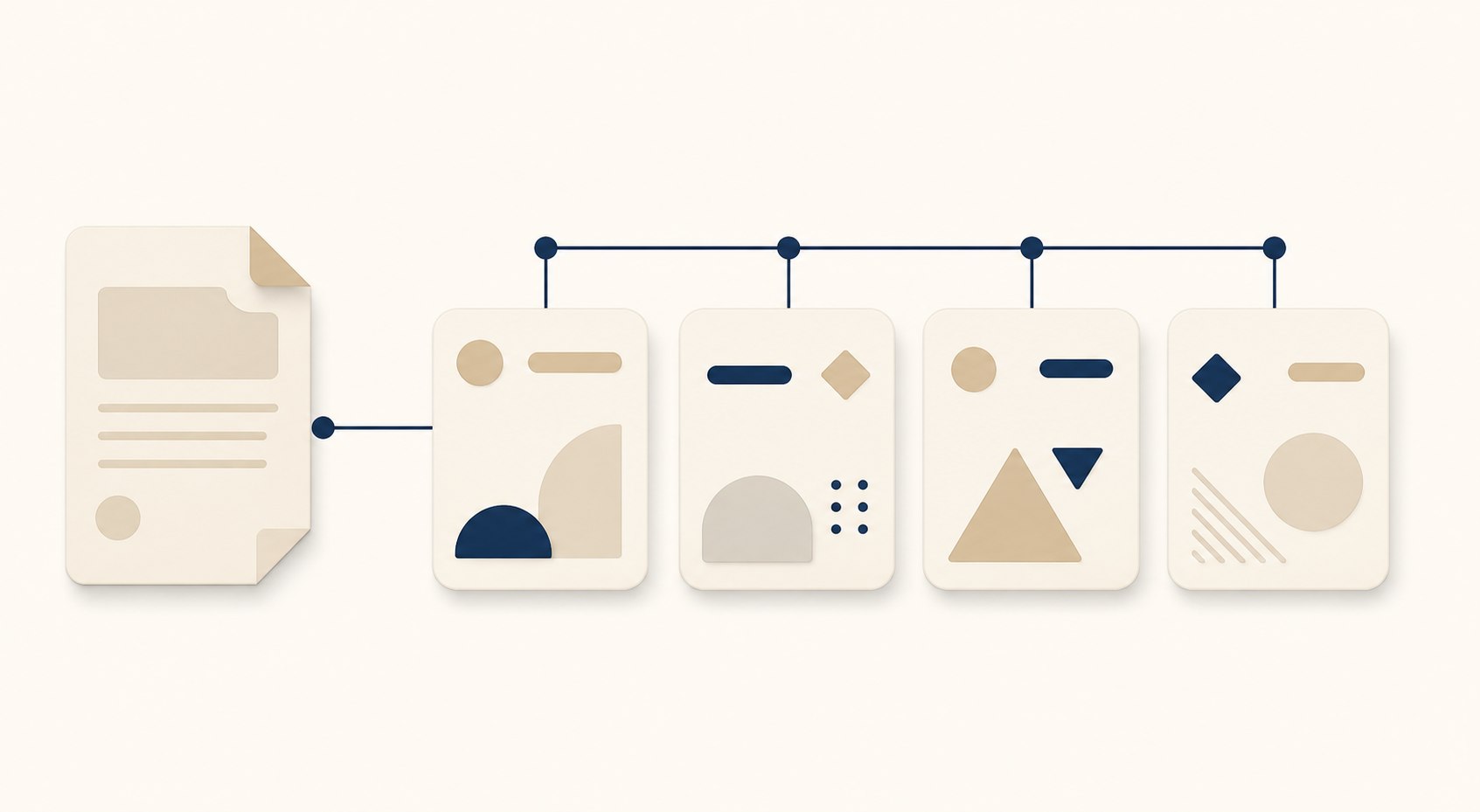 Four labeled slots for source, medium, campaign, and content filled with simple lowercase values