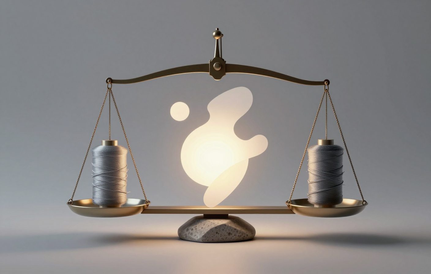 A precision scale showing the value of qualified leads over raw reach.