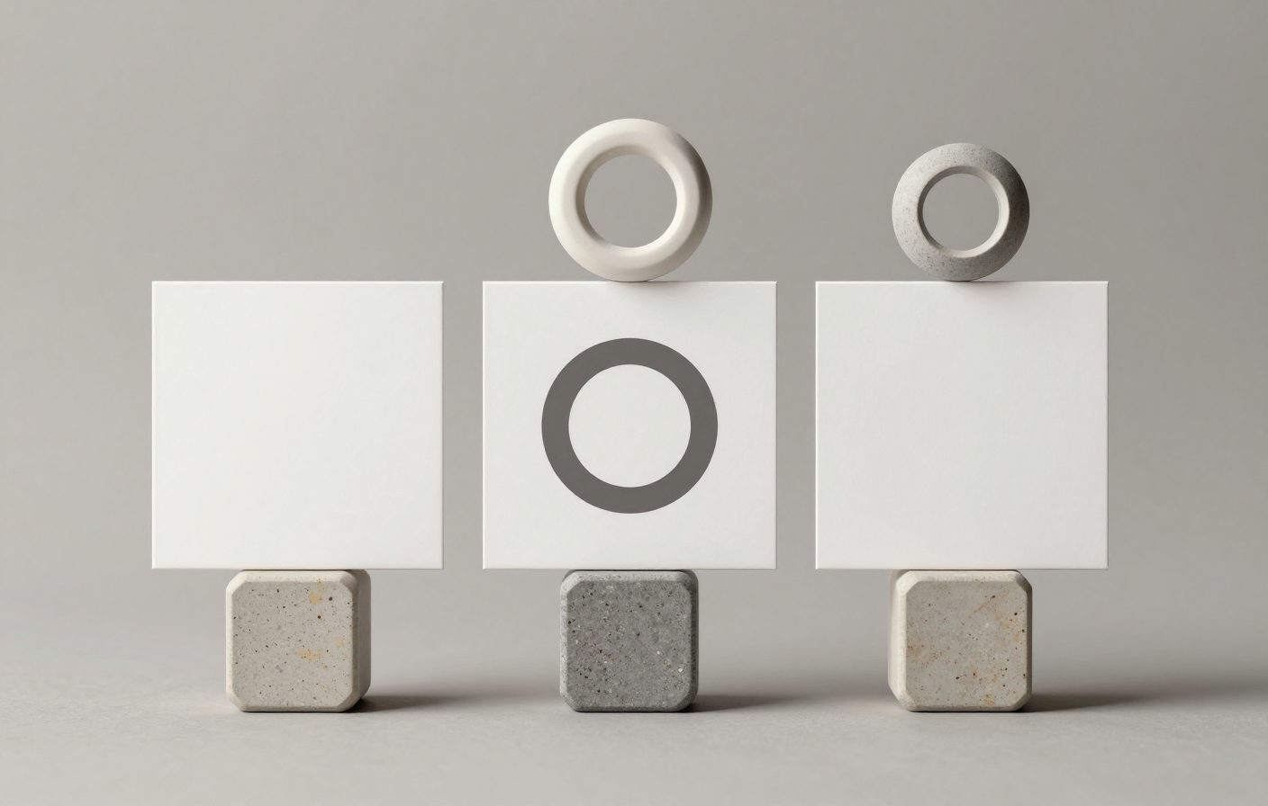 Three index cards representing the hook, story, and call-to-action framework for a single thread