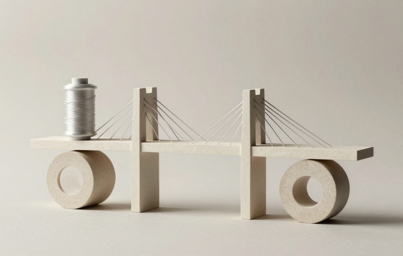 Architectural sketch of a bridge.